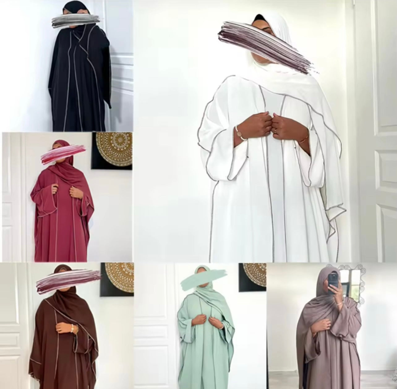 gamis abaya 3 点セット gamis abaya 3 点セット Ladies 3 Piece Abaya Sets - Elegant