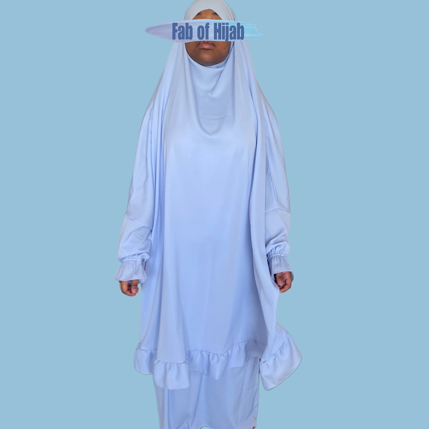 2 PIECE JILBAB SET WITH RUFFLES, SKIRT, & NIQAB